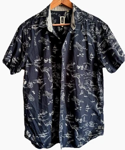 Howe No. 65 Creative Workforce Hawaiian Shirt All Over So Cal Coast Print Mens L - Picture 1 of 6
