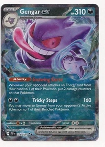 Pokemon SV05: Forze Temporali #104/162 Gengar ex - Foto 1 di 2