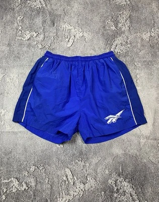 Pantalones Cortos Vintage Años 90 Reebok Azul Nylon Retro Ropa Deportiva Talla XL-XXL Foto 1 de 4