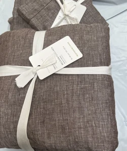 NUEVA Funda Nórdica Pottery Barn LINO BELGA LINO Completa Queen CAFÉ 2 STD 🎁 - Imagen 1 de 4