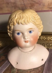 Antike deutsche spätere 1800er Jahre PARIAN Puppe Schulter Kopf….. nur Kopf - Bild 1 von 13