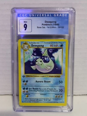 💦 Dewgong #25 1st Edition Base Set 1999 Pokémon Card Game CGC PSA 9 25/102 Gift - Image 1 of 2