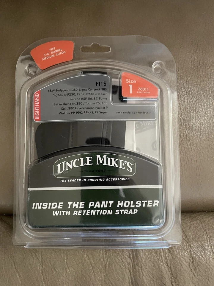 Uncle Mike's Size 1 Right Hand Inside-the-Pant Holster w/ Retention Strap  76011 - Image 1 of 1