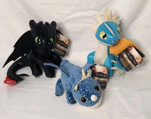 How To Train Your Dragon Toothless Deadly Nadder Gronckle Set of 3 Plush NEW - Picture 1 of 11