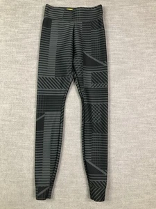 Nike Leggings Damen XS Grau Schwarz Geometrisch Tight Fit Outdoor Activewear - Bild 1 von 10