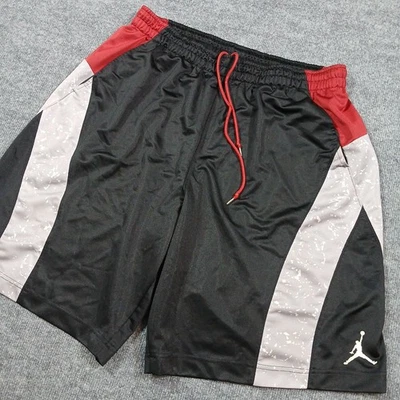 Nike Air Jordan Jumpman Basketball Shorts Men's 2XL Black, Red, Reflective Gray - Image 1 of 4