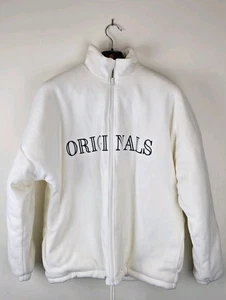 STAX Originals Polar Fleece Jacket Full Zip White Size Large Unisex Gym - Bild 1 von 11
