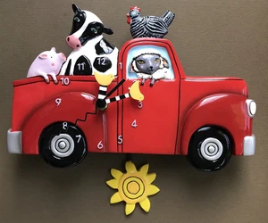 ALLEN DESIGN WALL CLOCK "FARM TRUCK" 6013090 - Picture 1 of 11