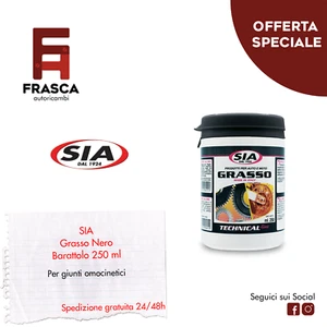 Grasso Nero SIA per Giunti Omocinetici Cuscinetti Piani con Saponi di Litio - Imagen 1 de 1