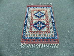 2'9" X 4'8" TURKISH HAND KNOTTED TRIBAL RUG OUSHAK  - Picture 1 of 8