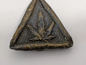 Vintage Capt. Hawks Sky Patrol Marijuana Pot Leaf Belt Buckle - Picture 1 of 7