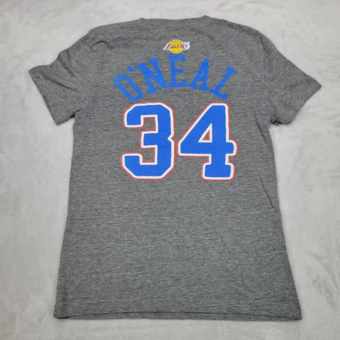 Los Angeles Lakers Shirt Adult Small Grey Shaquille O'Neal Jersey All Star Game Cover