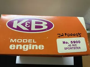 K&B engine - k&b 45 RC Sportster - no 5900 - New - Picture 1 of 5