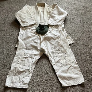 Vintage Golden Tiger Gi Größe 4 mit grünem Gürtel Judo Karate Kampfsport Korea🔥 - Bild 1 von 24
