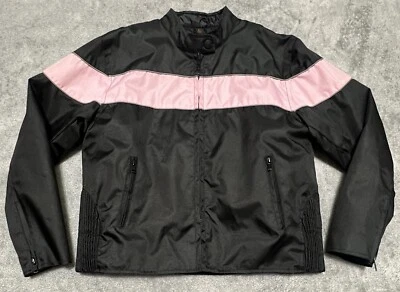 Chaqueta de moto Tennessee Leathers para mujer L forro interior extraíble rosa negro ventilado Foto 1 de 4