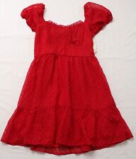 Altar'd State Women's Bell Sleeve Off Shoulder Mini Dress ZS6 Red Medium NWT