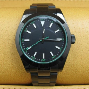 Sapphire Glass PARNIS 40mm Men Gents Wristwatches PVD Automatic Movement Watch - Picture 1 of 8