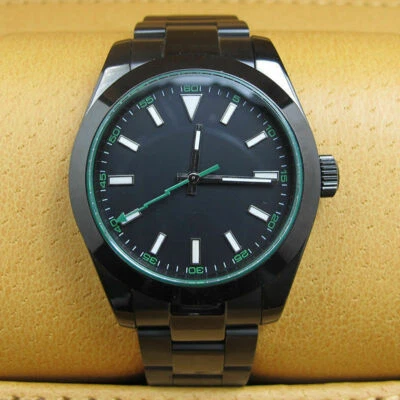 Relojes de pulsera PARNIS 40 mm de cristal de zafiro para hombres y caballeros PVD movimiento automático reloj Foto 1 de 4