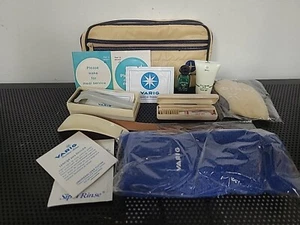 1960s Varig Airlines 1st Class Full Toiletry Bag w/ Hermes Cologne & Lotion - Picture 1 of 7