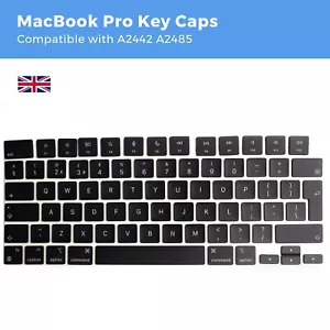 Apple MacBook Pro Keycaps Full Set for A2442 A2485 M1 14" 16" 2021 Key Caps UK - Picture 1 of 4