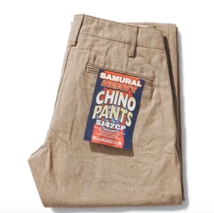 Samurai Jeans SJ42CP Heavy Selvage Chino Pants Sulfur Dyed Men's size - Picture 1 of 10