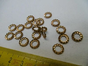 Rondelles frein éventail M 5 (lot de 40) en laiton massif Ø ext. 9,2 mm (réf E5) - Photo 1/1