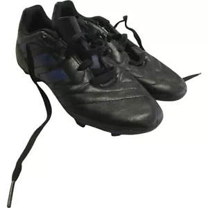 Adidas Goletto VII FG Soccer Cleats Kids Size 13K Black Leather Lace Up - Picture 1 of 10