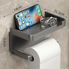 Bathroom Wall Mounted Toilet Roll Paper Holder Shelf Phone Stand Organizer