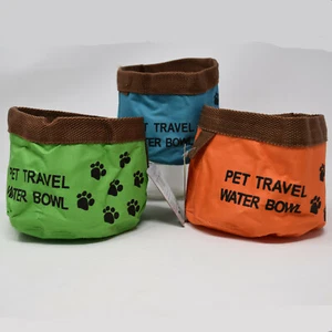 Ciotola Acqua da Viaggio per Animali Domestici Pieghevole Nuovo Set di 3 Pieghevole Gatto Cane Escursione Campeggio Picnic - Foto 1 di 11