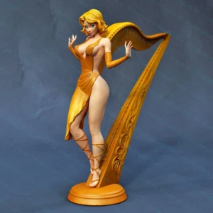 Kit giocattolo modello resina stampa 3D non assemblato colorato effigie ragazza Goldenharp 1/24 - Foto 1 di 2