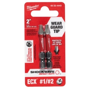 Milwaukee 48-32-4443 2 in. Shockwave ECX Power Bit #1 & #2 Combo Pack - Picture 1 of 1