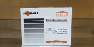Spotnails CC58C Ctn Closing Staples 1-1/4" Crown, 5/8", 2000PC - Picture 1 of 3