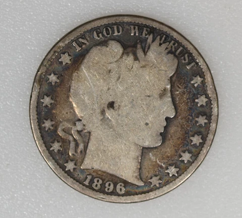 1896 Barber Half-Dollar - Good (minor rim bump) Cover