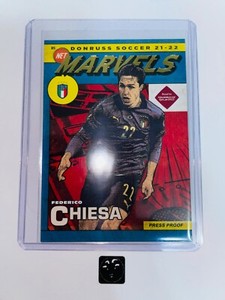 2021-22 Donruss Road to Qatar Federico Chiesa Net Marvels Press Proof Gold #10