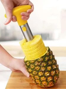 1pc Stainless Steel Pineapple Corer & Slicer - Easy Fruit Core Removal Tool NEW - Picture 1 of 6