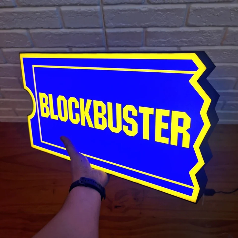 LED Lightbox Sign Movie Blockbuster Logo 3D Print Light Box Boys Gift Room Sign - Image 1 of 4