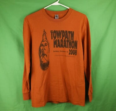 Camisa De Colección Años 2000 Towpath Marathon Manga Larga Pequeña Naranja Valle de Cuyahoga Foto 1 de 4