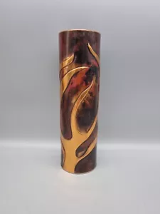 A Sam Fanaroff Studio Arts and Craft Copper Cylinder Vase. Initialled To Base. - Picture 1 of 9