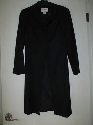 Vintage Hugo Buscati Collection Blk Coat Snap Button Closure Size 6P - Image 1 of 4