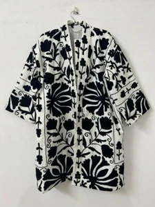 Bata Chaqueta Algodón Suzani/Vestido Festivo/Ropa Mujer/Hecha a Mano Amor Especial - Imagen 1 de 10