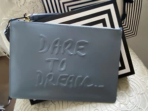 LULU GUINNESS ‘GRACE’, LEATHER, ‘DARE TO DREAM’ CLUTCH BAG, BRAND NEW IN BOX - Picture 1 of 5