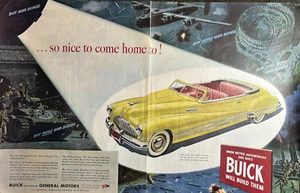 1945 Buick War Bonds WW II 1942 Automobile Shown Build Them GM Vintage Print Ad - Picture 1 of 1