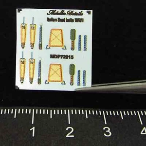 Cinturones de seguridad italianos Segunda Guerra Mundial (calcomanías 3D) escala 1:72 MDP72015 para kits de modelos de aviones - Imagen 1 de 4