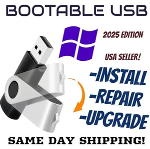 64GB - Bootable; Windows-11/10 USB - Install, Upgrade, Repair - SHIPS FAST - Afbeelding 1 van 1