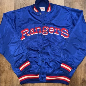 Chaqueta Texas Rangers Dugout Wilson Abrigo Satinado Bombardero De Colección Años 70 80 MLB Para Hombres 44 - Imagen 1 de 18