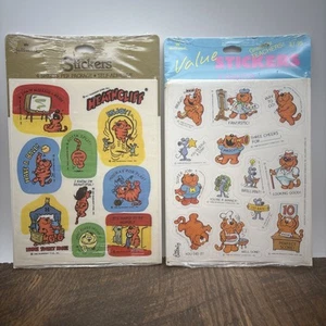 Lot von 2 VERSIEGELTEN 1983-88 Punzen Aufklebern - Heathcliff, insgesamt 12 Blätter - Bild 1 von 16