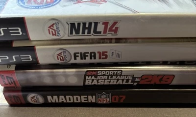 Lot Of 4 PS3  Sports Games - Madden 07 NHL 14 FIFA 15 MLB 2k9 - Tested Works - Image 1 of 4