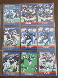 1990 Pro Set New York Giants set of 27 Cards - Picture 1 of 6