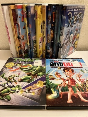 Kids Animated 12 DVD Lot - TMNT, Ant Bully, Robots, Iron Giant, Lego Movie, Etc - Image 1 of 4