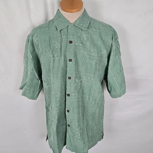 Montego Mon Seidenhemd Herren L Grün Button Down Kurzarm The Coeur d'Alene - Bild 1 von 18